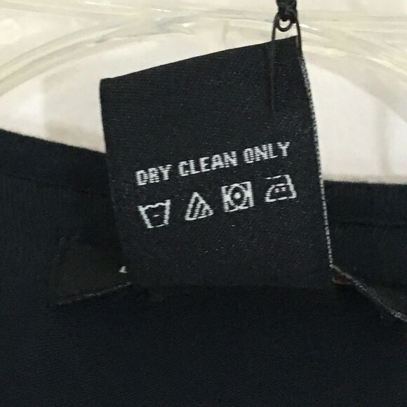 BCBGMAXAZRIA Black Belted Dress Faux Wrap Surplice V-Neck Empire Waist Dress S - Picture 10 of 12